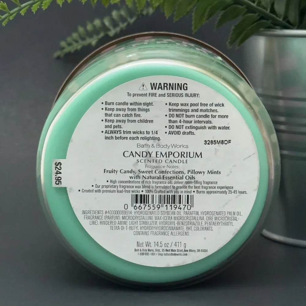 BBW Candy Emporium Bath & Body Works 3 Wick Candle - Picture 9 of 10